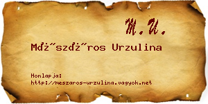 Mészáros Urzulina névjegykártya